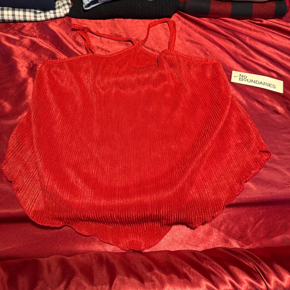 No Boundaries Red Tank Top